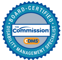 Board-Certified Disability Management Specialist (CDMS®) badge